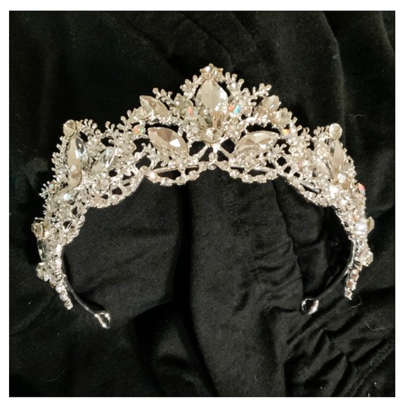 Wedding Crown  Tiara SILVER - Picture 12 of 13